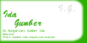 ida gumber business card